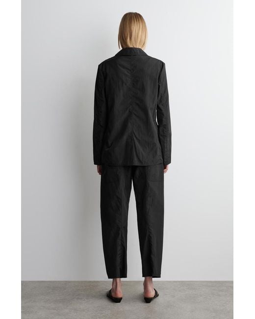 COS Black Nylon Blazer