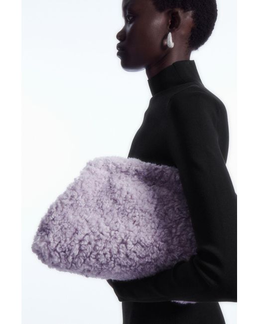 Cos shearling clutch sale