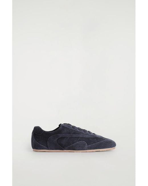 COS Blue Minimal Suede Trainers for men