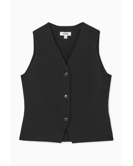 COS Black Knitted Vest