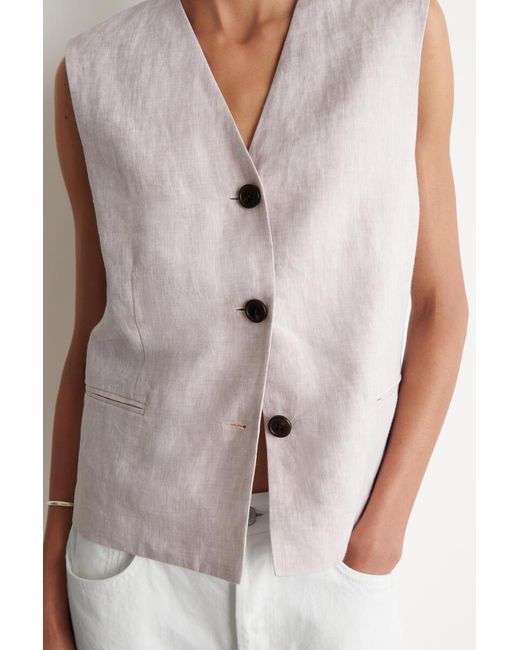 COS Pink Linen Vest