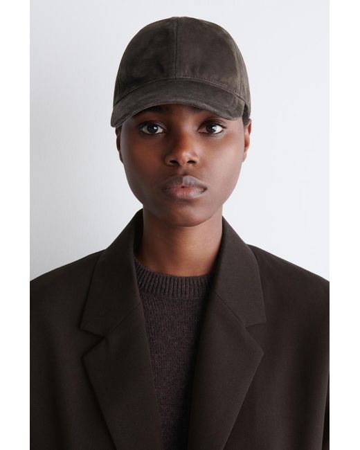 COS Black Basecap Aus Veloursleder