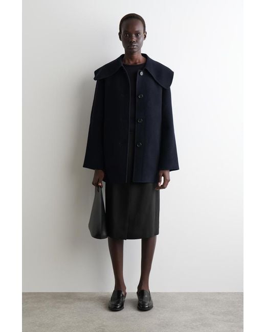 COS Blue Slim Merino Wool Sweater
