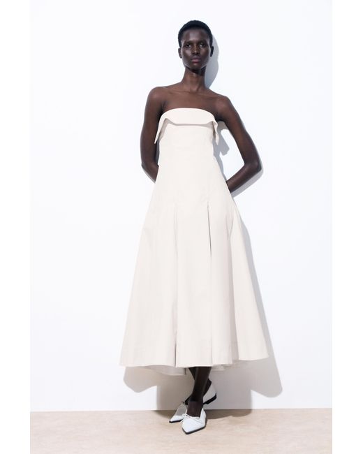 COS White The A-line Bustier Dress
