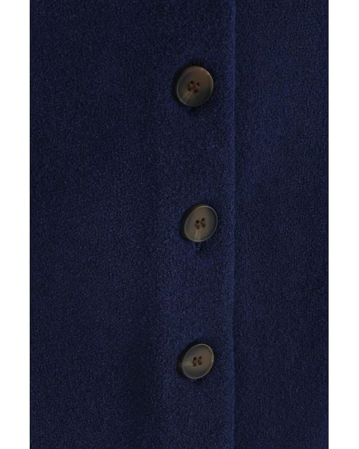 COS Blue Cotton-Blend Crepe Vest