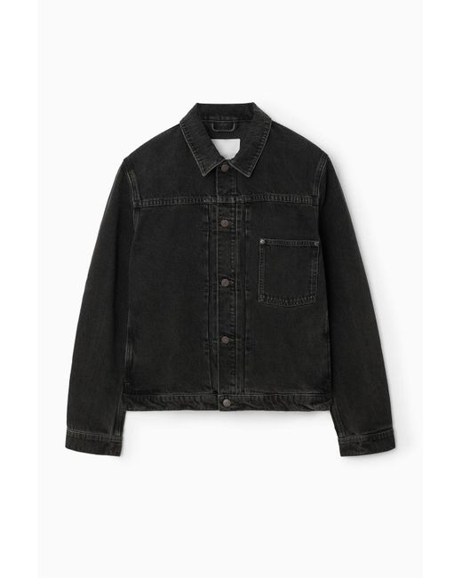 COS Boxy Denim Jacket in Black for Men | Lyst COS Boxy Denim Jacket in Black for Men | Lyst
