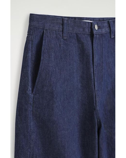 COS Blue Wide-Leg Denim Pants