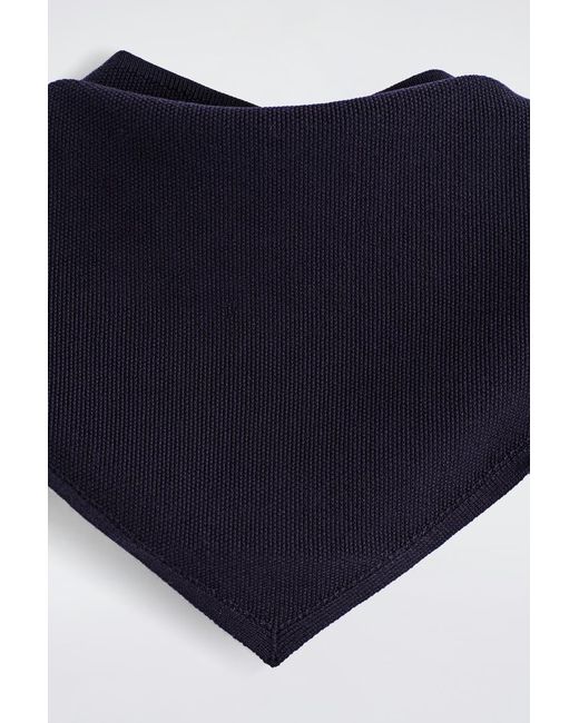 COS Blue Textured Merino Wool Scarf for men