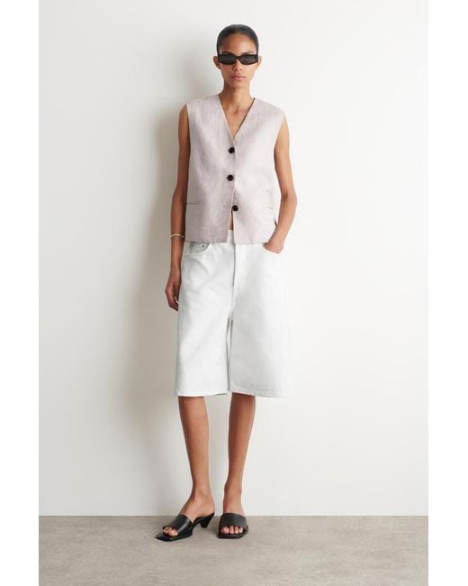 COS Pink Linen Vest