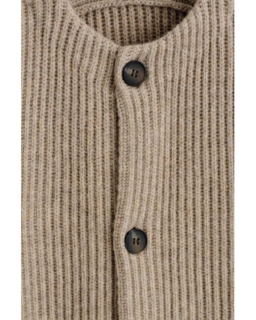 COS Natural Ribbed Wool Crew-Neck Sweater for men
