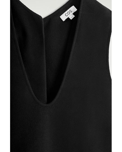 COS Black Double-Faced Wool Vest
