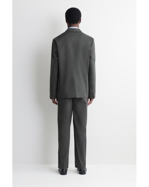 COS Gray Cotton Slim-Fit Pants for men