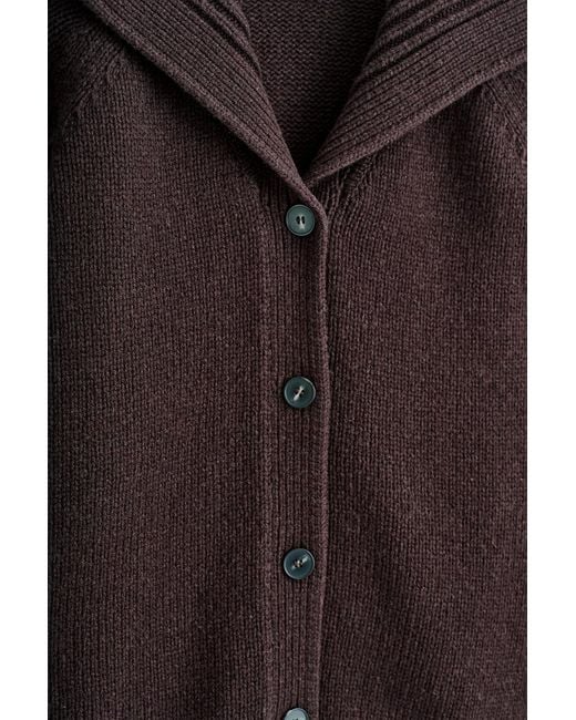 COS Black Sailor-Collar Wool Cardigan