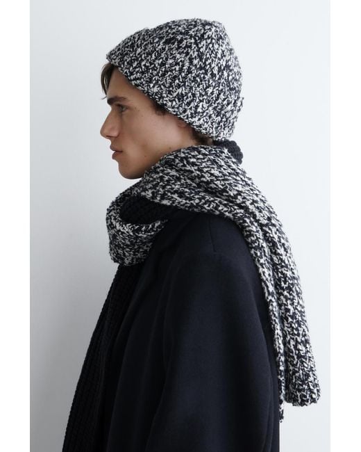 COS Multicolor Reversible Flecked Wool-Blend Scarf for men