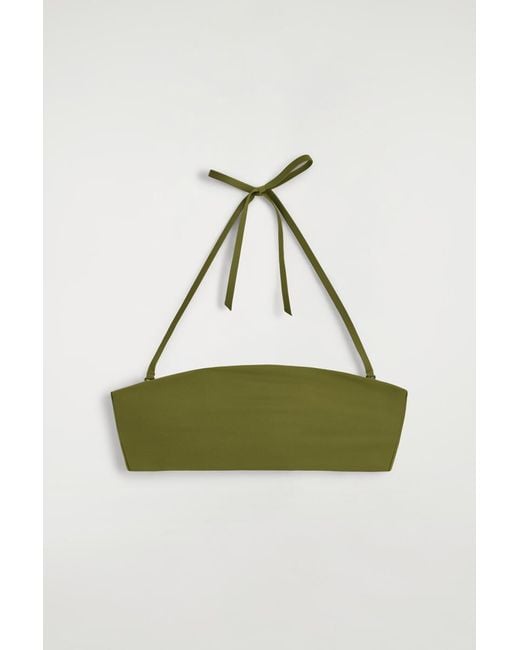 COS Green Bandeau Bikini Top