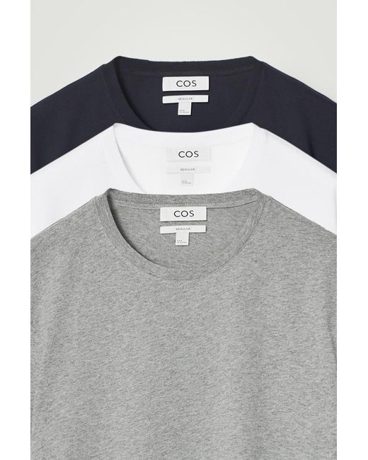 COS Multicolor 3-pack Regular Cotton T-shirts for men