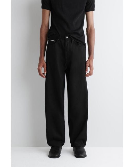 COS Black Rider Raw Selvedge Relaxed-Fit Straight-Leg Jeans for men