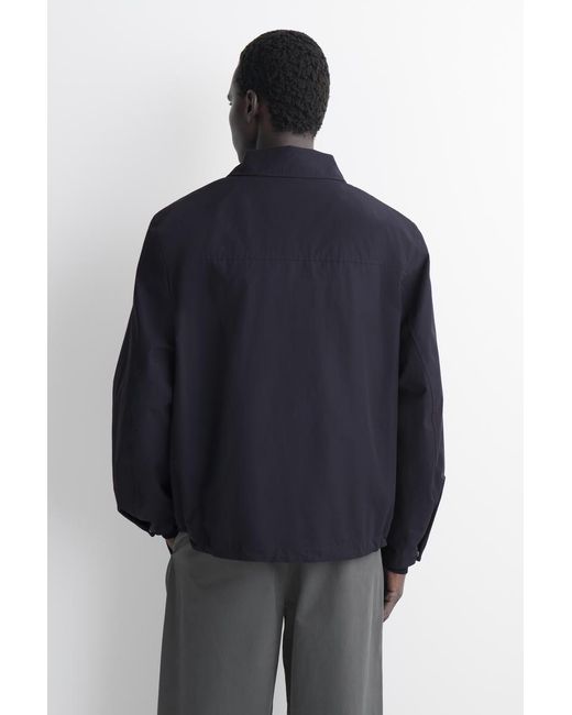 COS Blue Packable-Hood Windbreaker Jacket for men