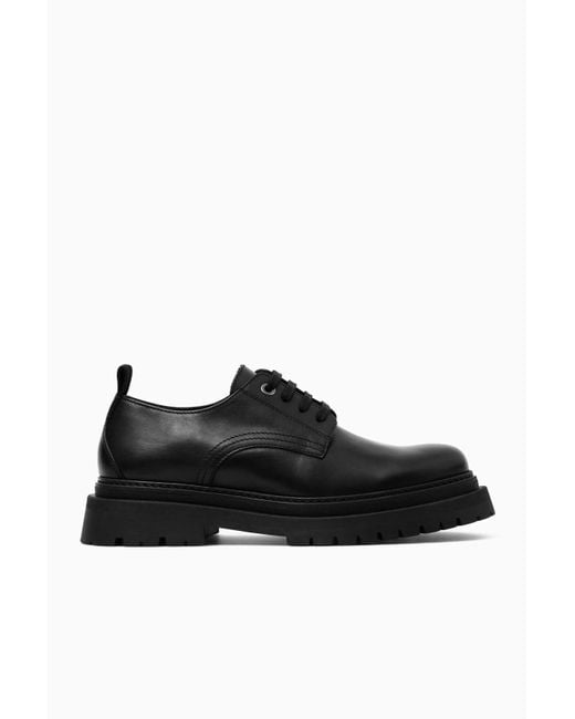 COS レザーシューズ　CHUNKY LEATHER DERBY SHOES CHUNKY LEATHER DERBY SHOES 厚手レザーダービーシューズ｜COS