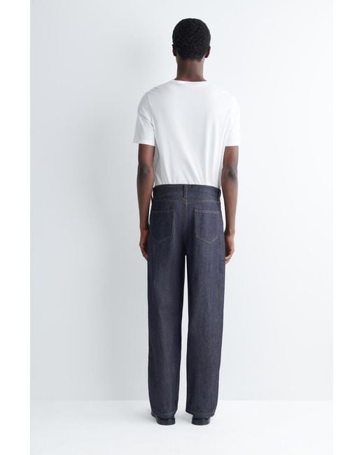 COS Gray Rider Raw Selvedge Relaxed-Fit Straight-Leg Jeans for men
