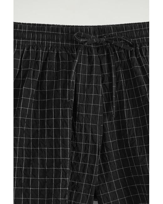 COS Black Checked Cotton Shirt