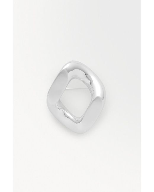 COS White The Chunky Chain-link Brooch