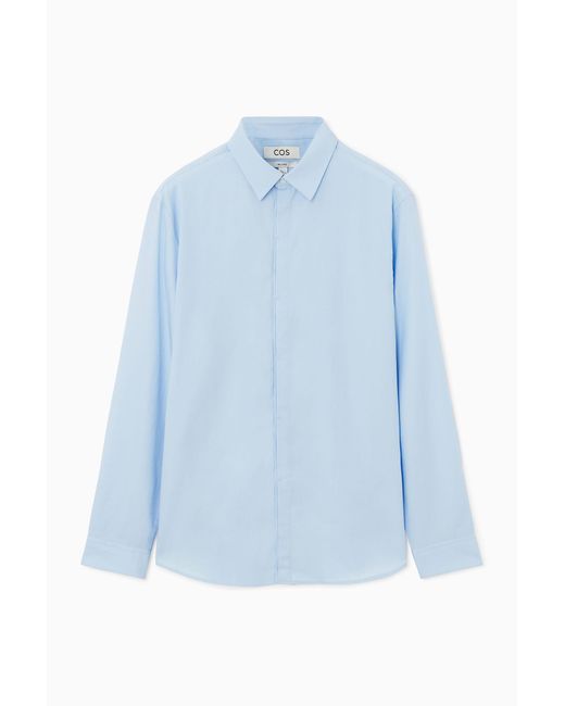 COS Blue Concealed-placket Shirt - Relaxed for men