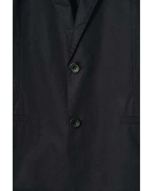 COS Blue Relaxed Single-Breasted Cotton Blazer for men