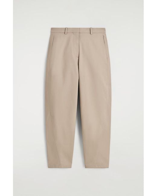 COS Natural Barrel-Leg Cotton Chinos