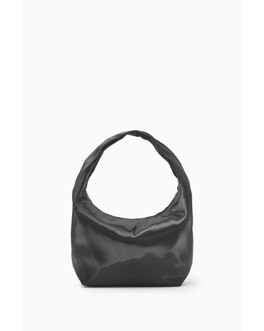 COS Mini Sling High-shine Shoulder Bag in Black | Lyst