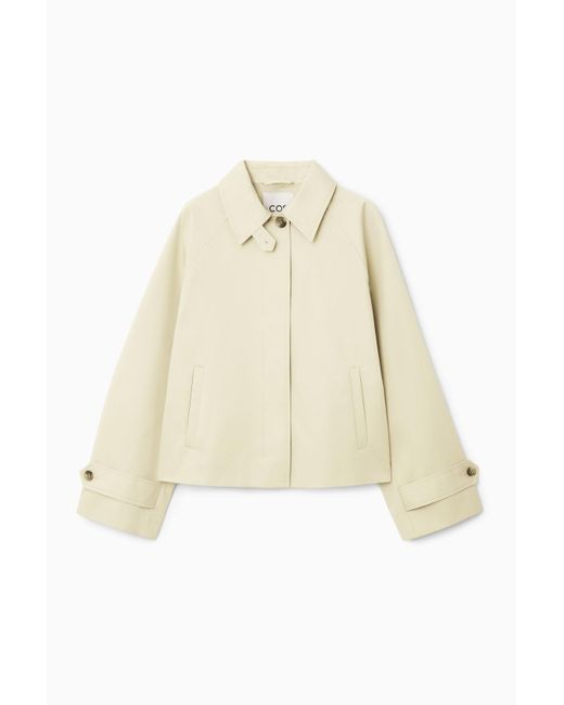 COS Natural Short Twill Trench Coat