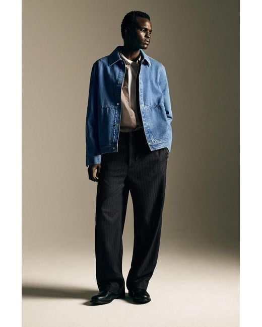 COS Blue Minimal Denim Jacket for men