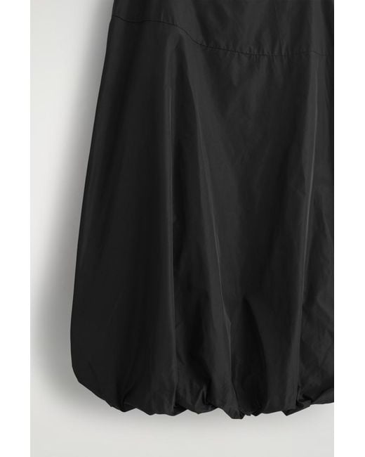 COS Black Bubble-Hem Mini Dress