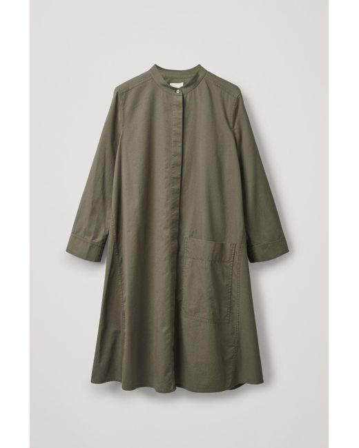 COS Green Shirt Dress With Large Pocket