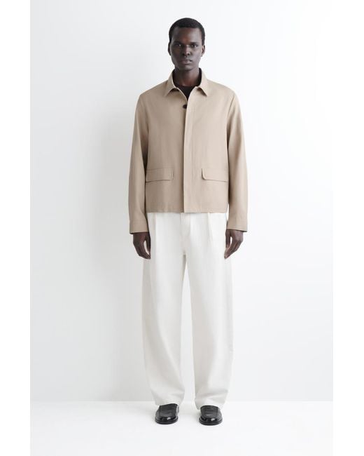 COS Natural Relaxed Cotton-Linen Overshirt for men