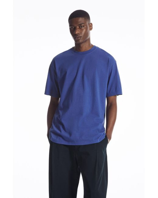 COS Blue Slouched T-shirt for men