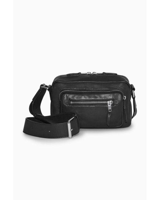 COS Leather Camera Bag in Black for Men Lyst
