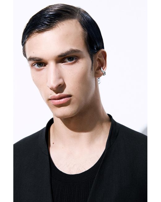 COS Metallic The Sterling Silver Chain-link Ear Cuff for men
