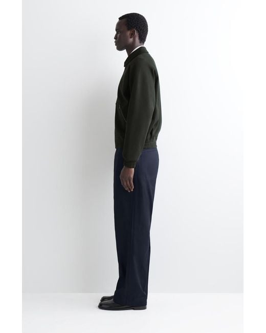 COS Black Cotton-Jersey Bomber Jacket for men