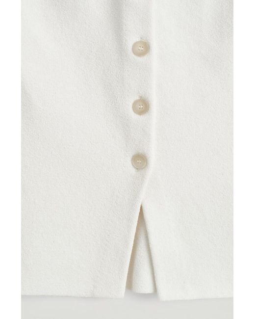 COS White Cotton-Blend Crepe Waistcoat