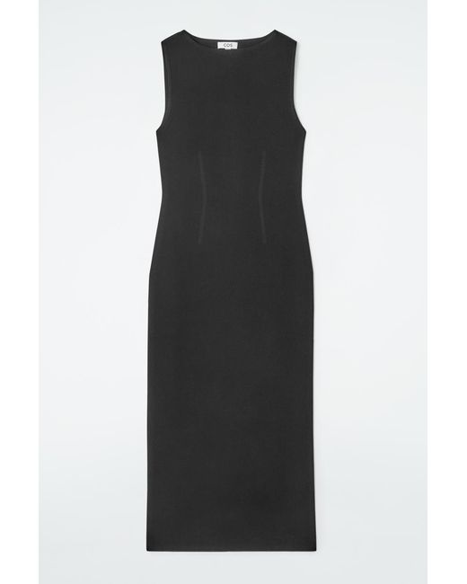 COS Black Corset-Detail Maxi Dress