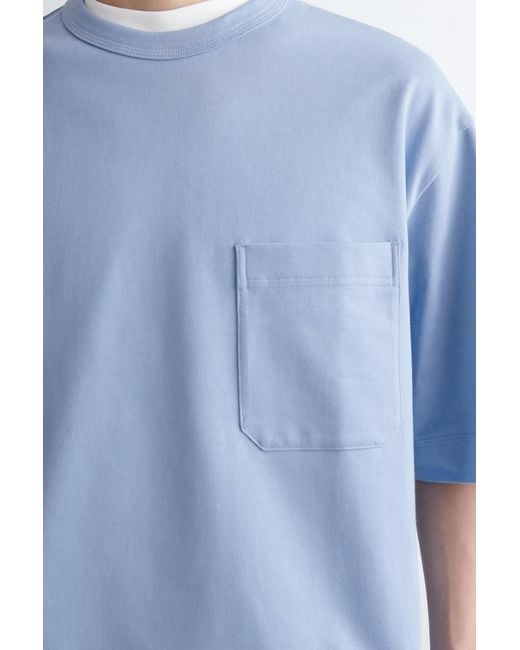 COS Blue Oversized Heavyweight T-Shirt for men