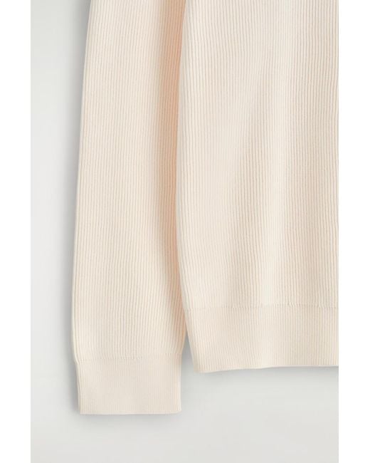 COS Natural Cotton Crew-Neck Sweater for men