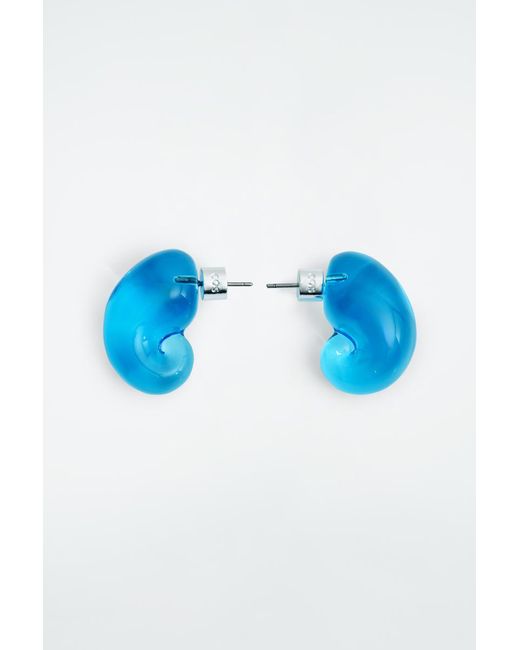 COS Blue Ohrringe Aus Glas