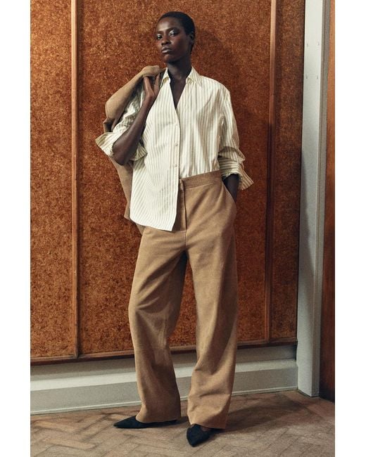 COS Natural Fluid Straight-Leg Pants