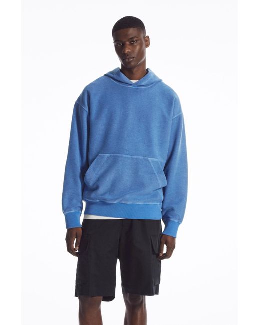 COS Blue Terry Hoodie for men