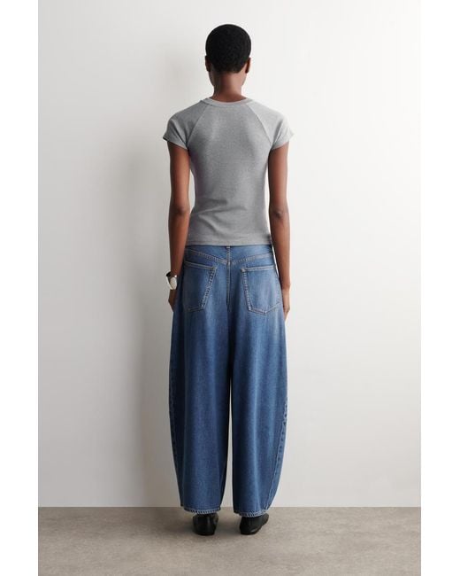 COS Blue Twine Barrel-Leg Jeans