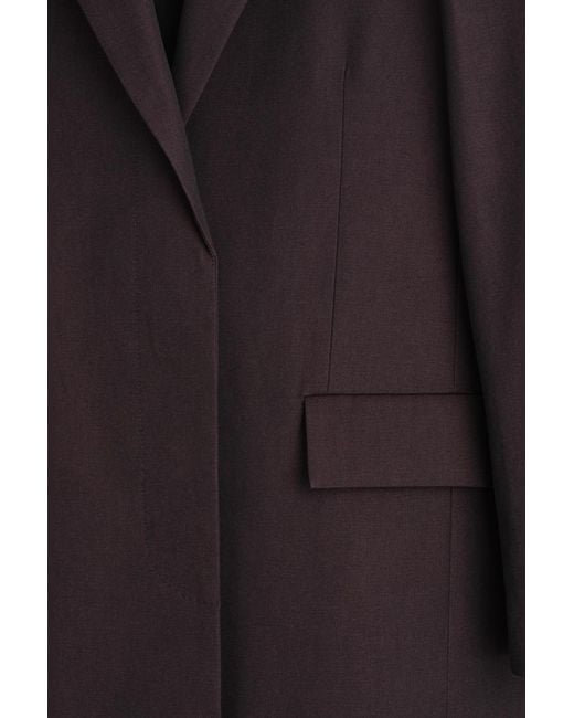 COS Black Tailored Cotton Long Coat