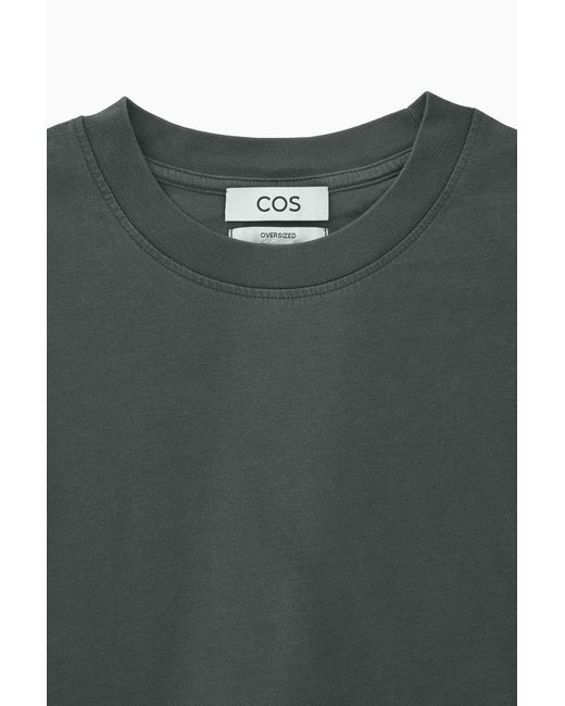 COS Gray Oversized Cotton T-shirt for men