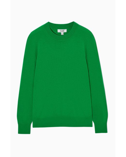 COS Green Regular-fit Merino Wool Sweater